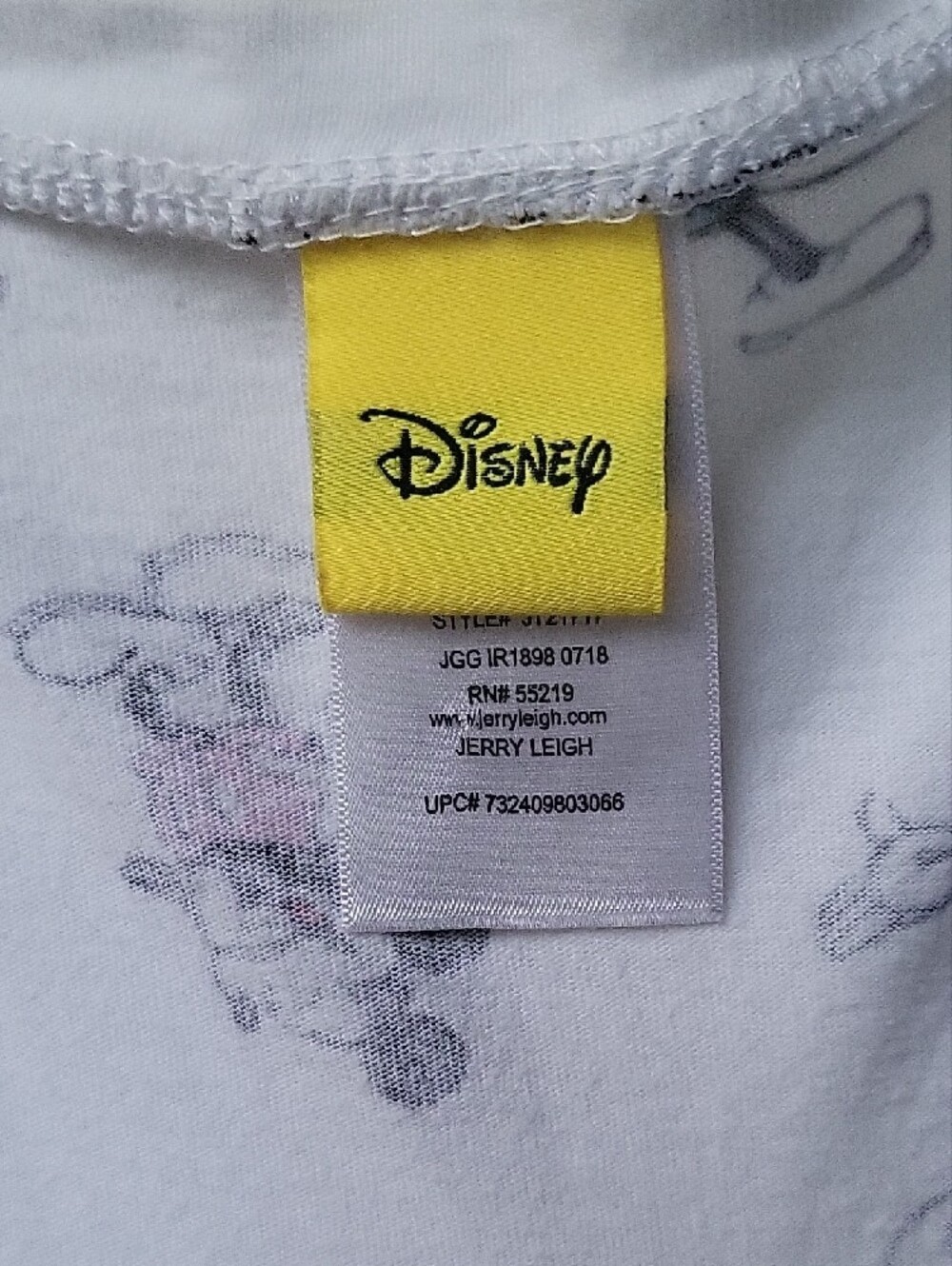 Disney White Short Sleeve Tee Multicolor Mickey Mouse Print Size Small - Picture 6 of 12